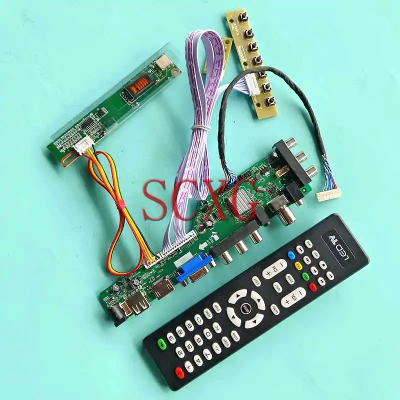 

Плата контроллера цифрового дисплея DVB для LTN141XF LTN141XJ Kit 1-CCFL 14,1 "LVDS 20 Pin USB HDMI-совместимая VGA AV RF 1024*768