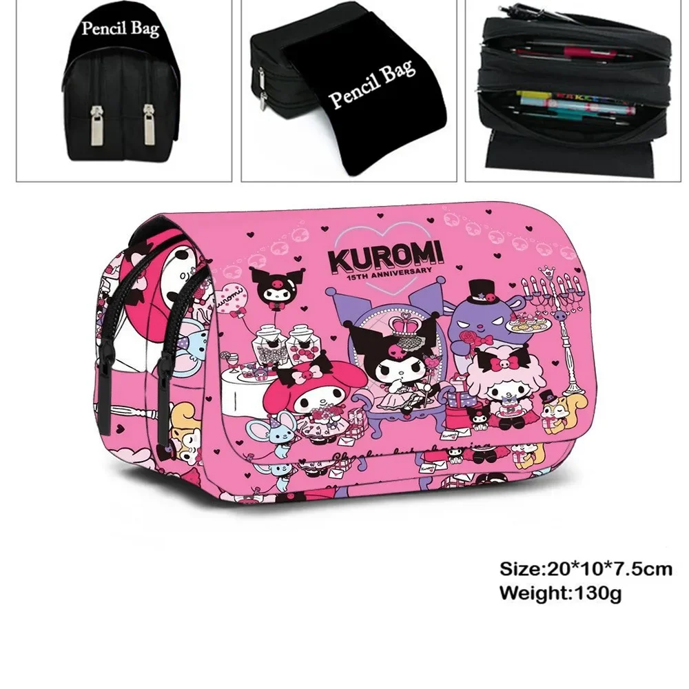 Пеналы Sanrio Kawaii Hello Kitty Cinnamoroll Kuromi My Melody Purin Dog фоторучка сумка для карандашей