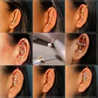 Роскошные серьги-Крючки с кристаллами для женщин, серьги-подъемники для ушей, серьги-каффы в стиле бохо