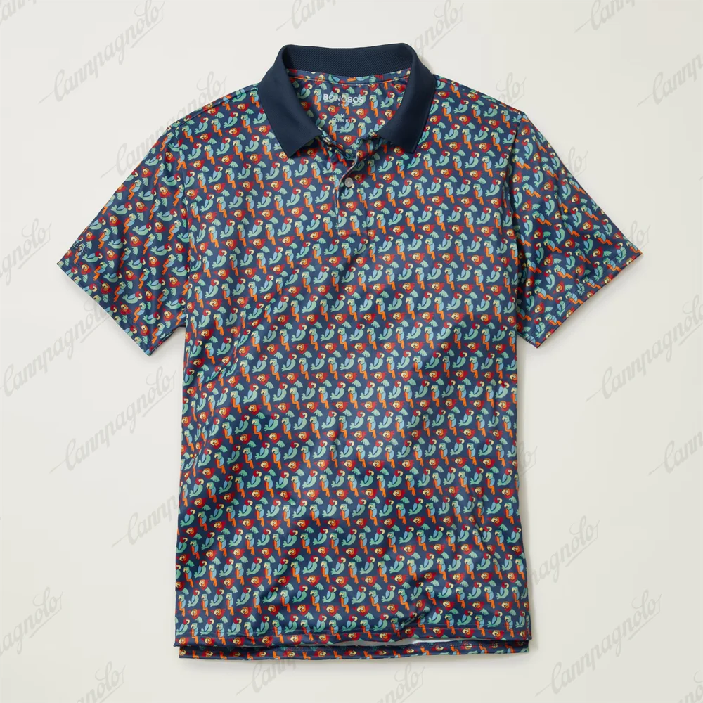 Bonobos Golf Shirts Men T-shirt Summer Sports Short Sleeve Tops Quick Dry Jersey Breathable Polos Shirts Casual Sports Clothing