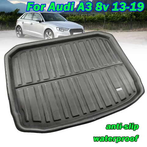 Коврик для багажника Audi A3 S3 RS3 8V Sportback Hatchback 2013-2020, напольный коврик для багажника 2014, 2015, 2016, 2017, 2018, 2019