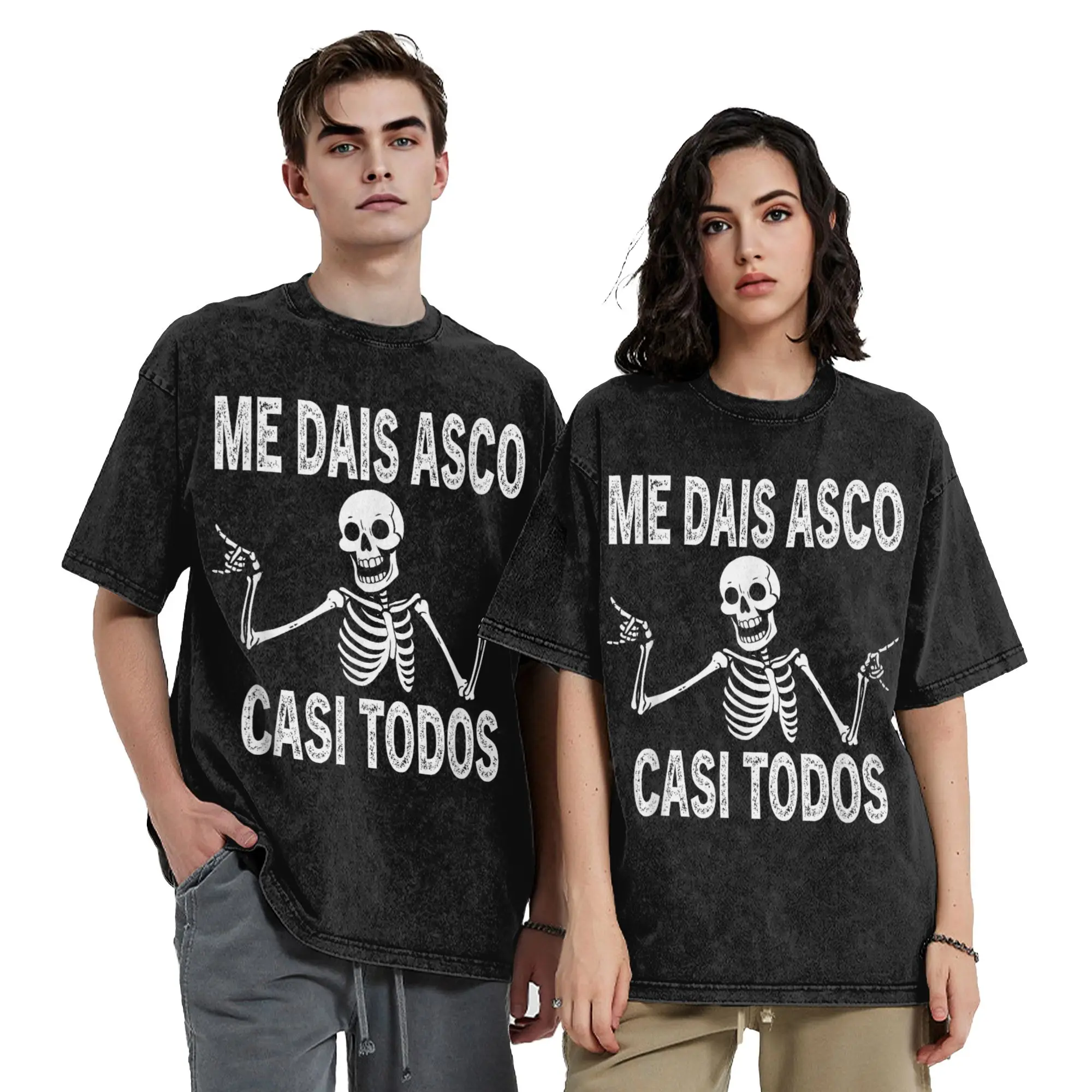 Фото Стильные футболки Stylish Me Dais Asco Casi Todos Merch для мужчин и женщин, футболка из стираного хлопка, одежда №3