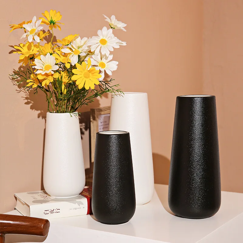 Simple modern ceramic vases, home furnishings, white vases, ceramic Chinese handicrafts, home furnishings decoration blumen vase