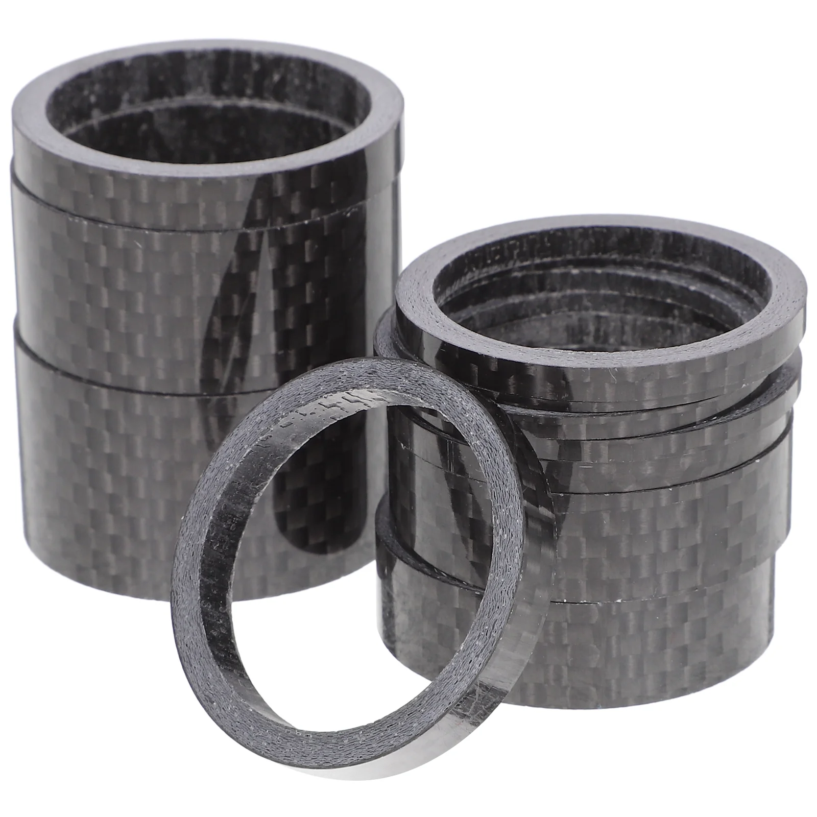 

16 Pcs 11 Piece Set Headsets Replaceable Spacer Carbon Fiber Professional Washer