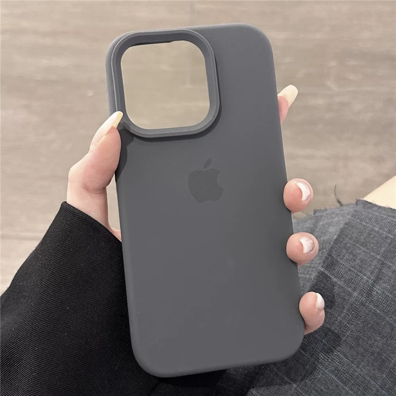 Оригинальный мягкий чехол из жидкого силикона Apple для iPhone 16 Pro Max 15 13 12 11 14 Plus