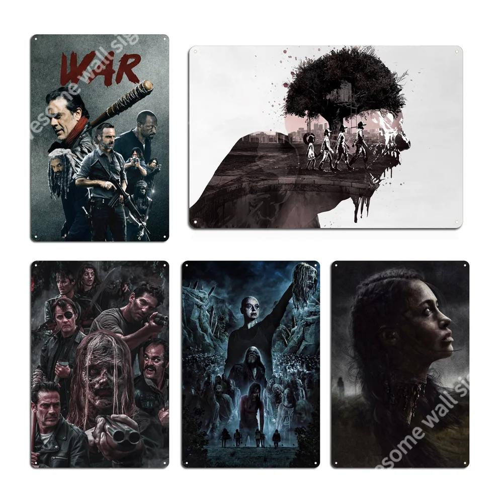 

The Walking Dead Game Clementine Metal Signs Cinema Wall Plaque Wall Mural Classic Tin sign Posters