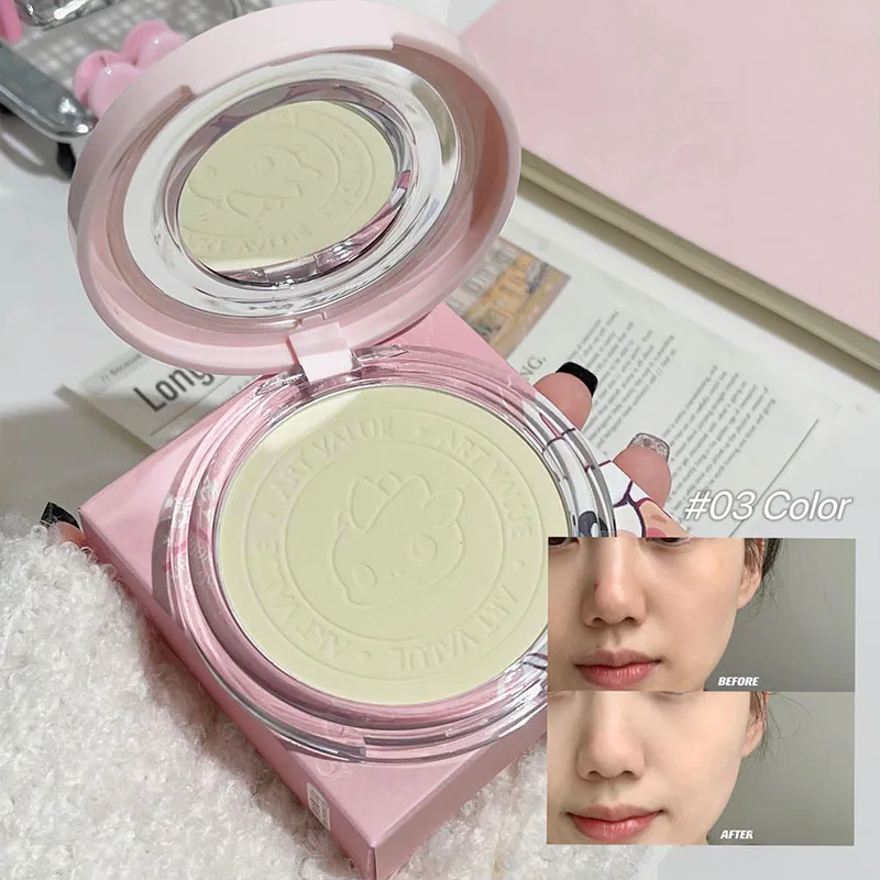 Прозрачная мягкая пудра для лица прессованная с контролем жирности натуральная