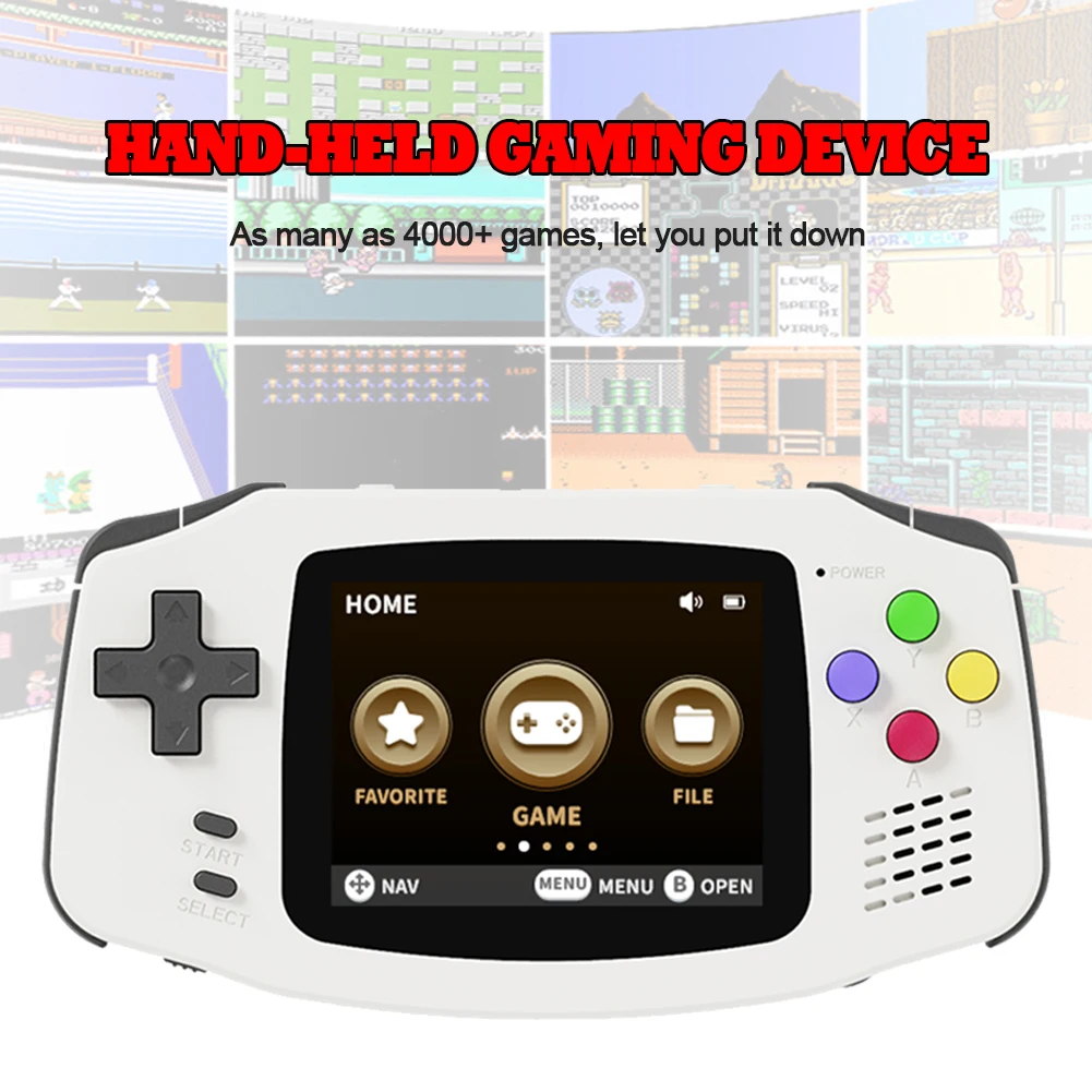 

2.8 Inch Handheld Game Console Built-In 4000+ Games 1200 mAh High-Capacity Battery Children Christmas Gift Supplies