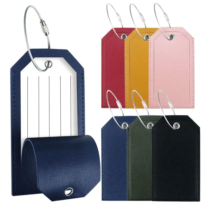 Tags For Suitcases Travel Accessories Fashion Solid Color Pu