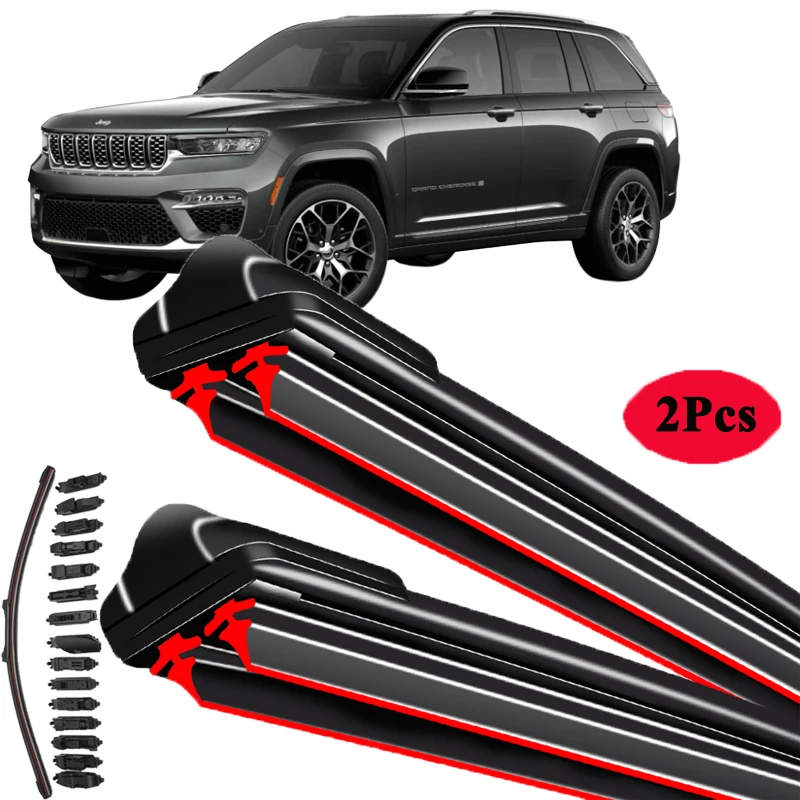 

Для Jeep Grand Cherokee WJ WG WH WK2 WL SUV 4X4 1999 2004 2008 2010 2014 2016 2019 2020 2022 двойные резиновые щетки стеклоочистителя