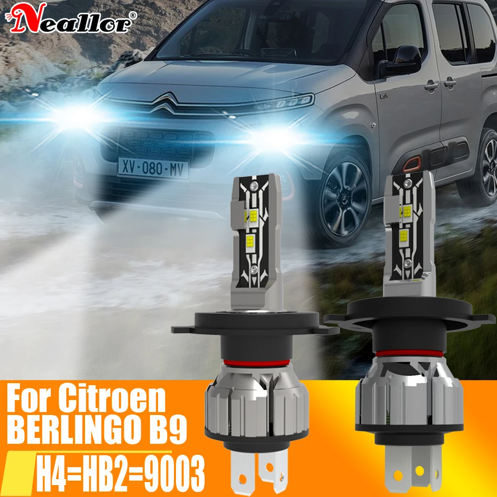 

2x H4 Led Lights Canbus Vehicles Bulb Car Headlight HB2 9003 High Power Auto Motorcycle Fog Lamp 12V 55W For Citroen Berlingo B9