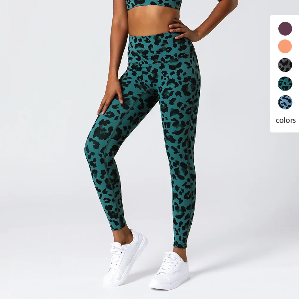 Women Sports Pants Gym Push Up Leggings Camouflage High Waist Fitness Pants Leopard Print Tights Running Gym Women Yoga Pants