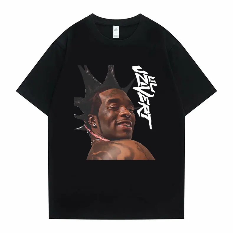 Футболка Lil Uzi Vert Mugshot для мужчин и женщин тенниска оверсайз в стиле хип-хоп модная