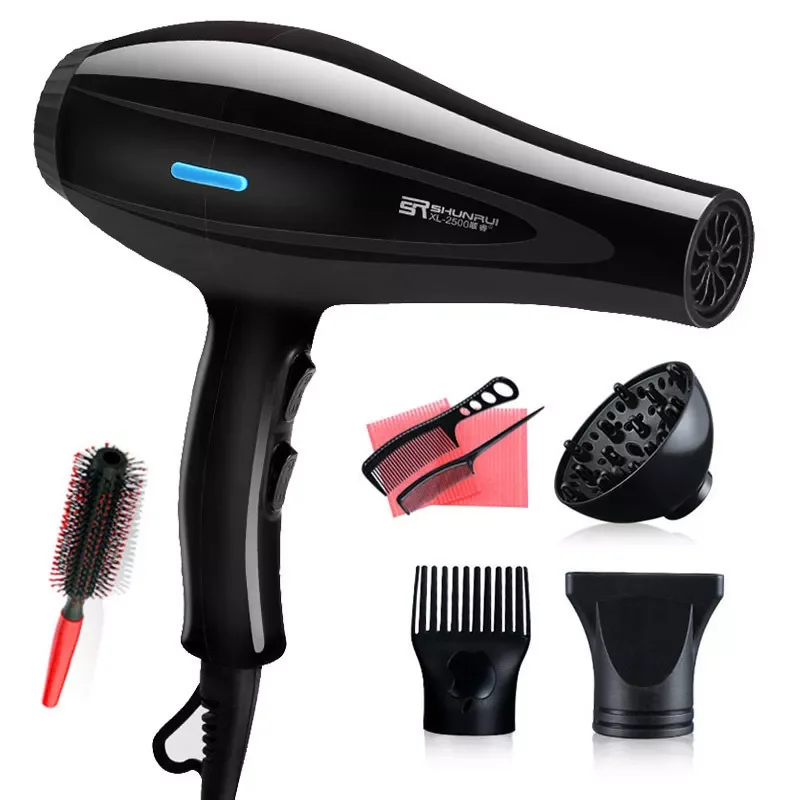 

Ionic Hair Dryers Brush Straightener for Hot and Cold Blow Dryer Non-slip Professional Blowdryer with Nozzle 210V-240V Quiet