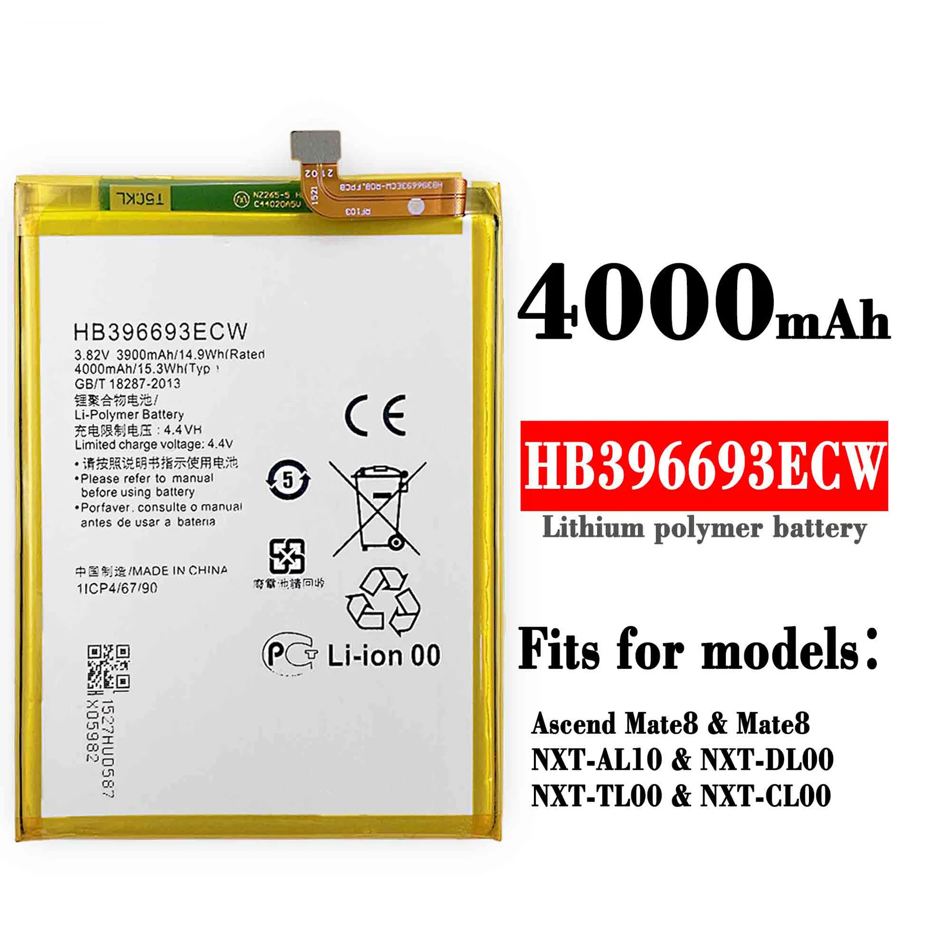 

HB396693ECW Orginal High Quality Mobile Phone Replacement Battery For Mate8 NXT-AL10 NXT-CL00 TL00 DL00 Large-capacity Batteries