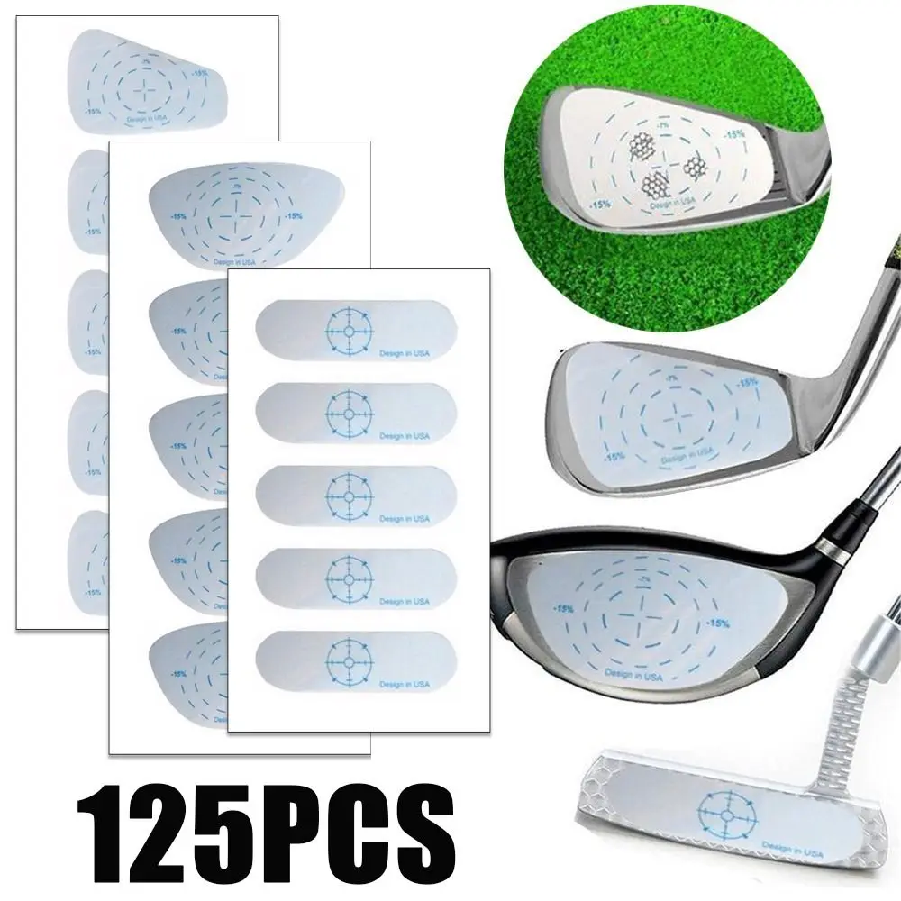 

Recorder Driver Irons Putters Impact Tape Golf Training Aid Labels Impact Aiming Stickers Swing Trainers For 125pcs