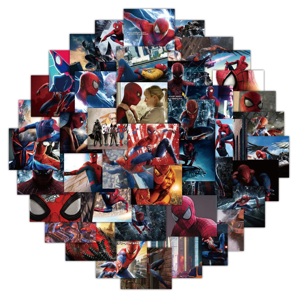 

10/30/50pcs Disney Marvel Spiderman Cartoon Stickers for Kids Graffiti Skateboard Laptop Car Waterproof Cool Anime Sticker Toy