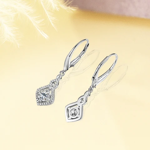 Anziw серьги-кольца муассанит 925 серебро