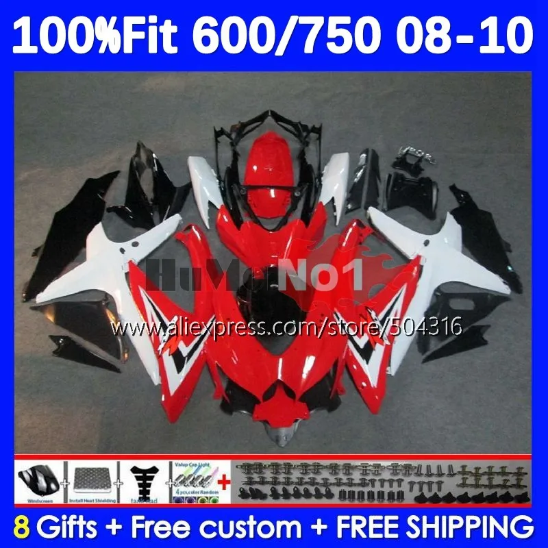 

Injection Body For SUZUKI GSXR-750 GSXR 600 750 17No.9 K8 GSXR600 GSXR750 08 09 10 GSXR-600 2008 2009 2010 Fairing red glossy