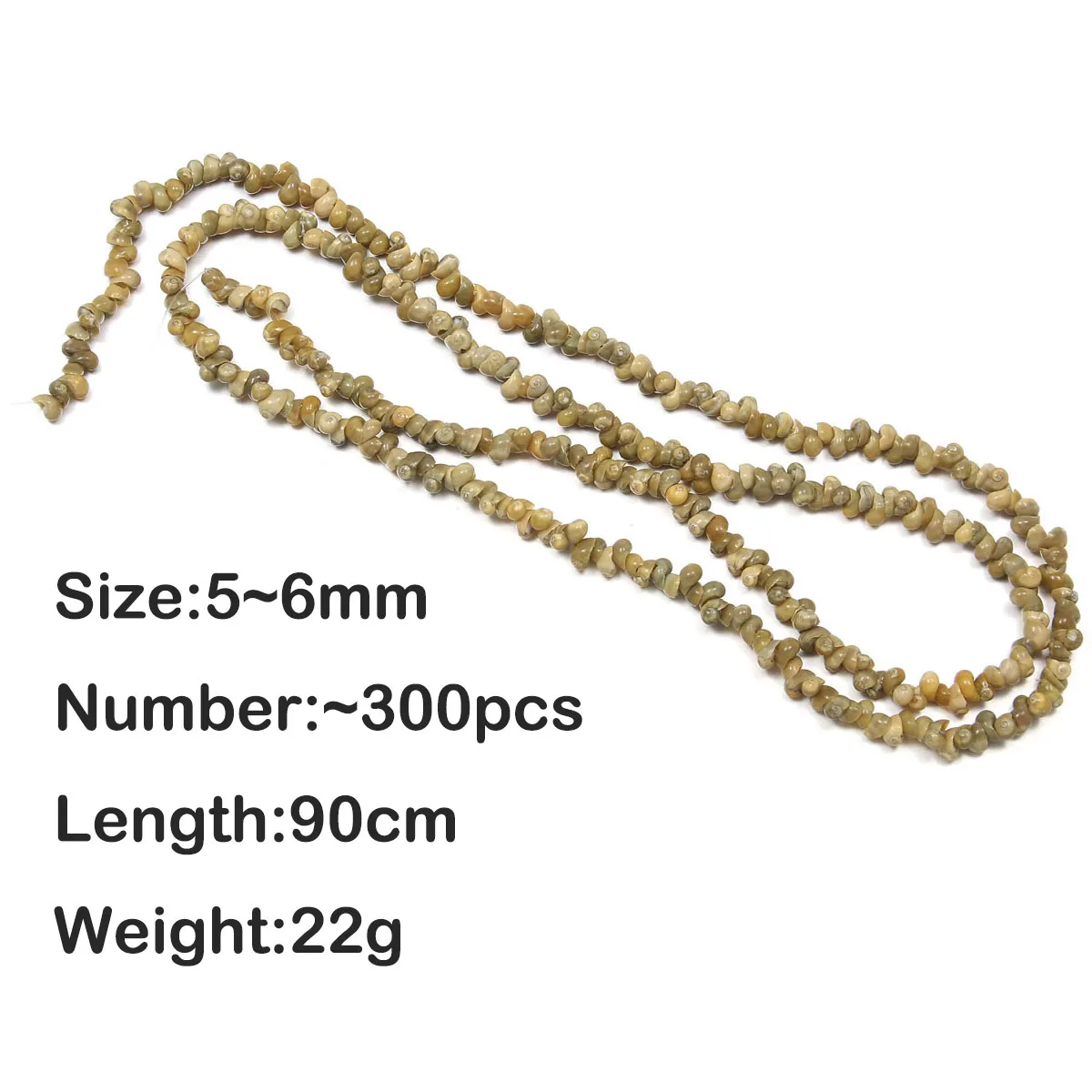 

Natural Shells White Yellow Gray Snail Shape Beads 5-6MM For Jewelry Making DIY Necklaces Bracelets Accessories Charms Gift 90CM