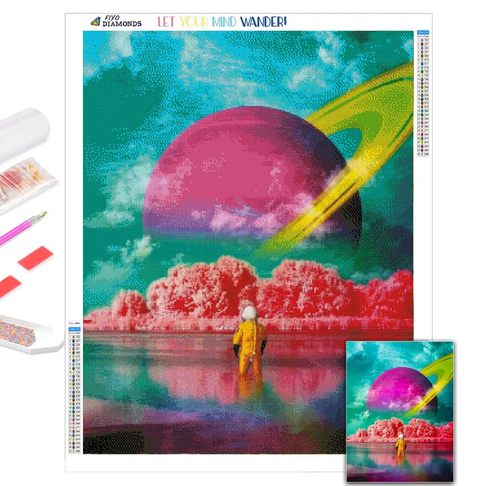 

5D DIY Diamond Painting Magic Planet Mosaic Needlework Full Diamond Embroidery Cross Stitch Wall Decorative peinture diamant