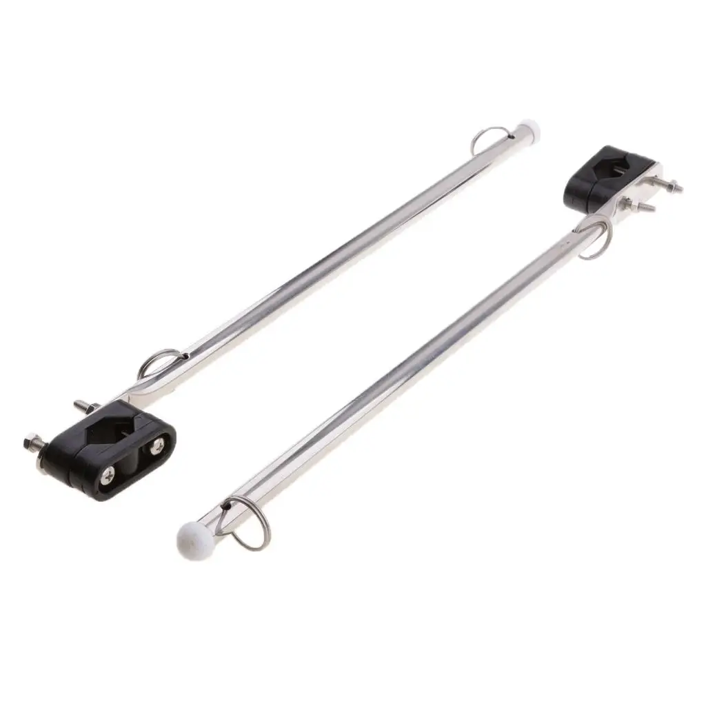 

MagiDeal 2 Pcs Marine Stainless Steel Rail Mount Pole for Boat Yacht