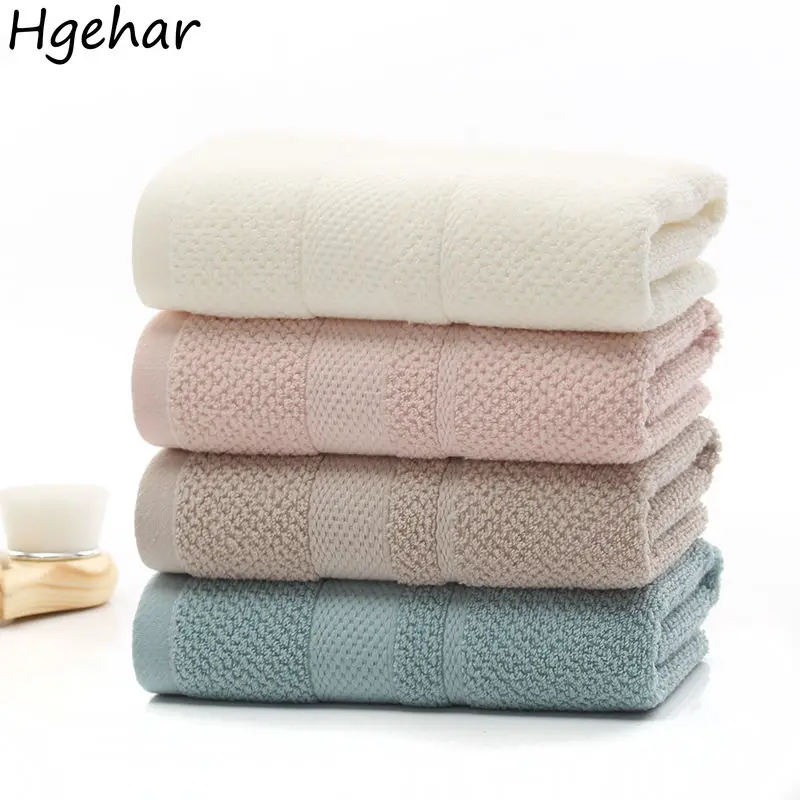 

34x74cm Cotton Face Towels Solid Color Sports Towel Hotel Home Absorbent Adults Clean Washcloth Hair Quick-dry Toalla Bathroom