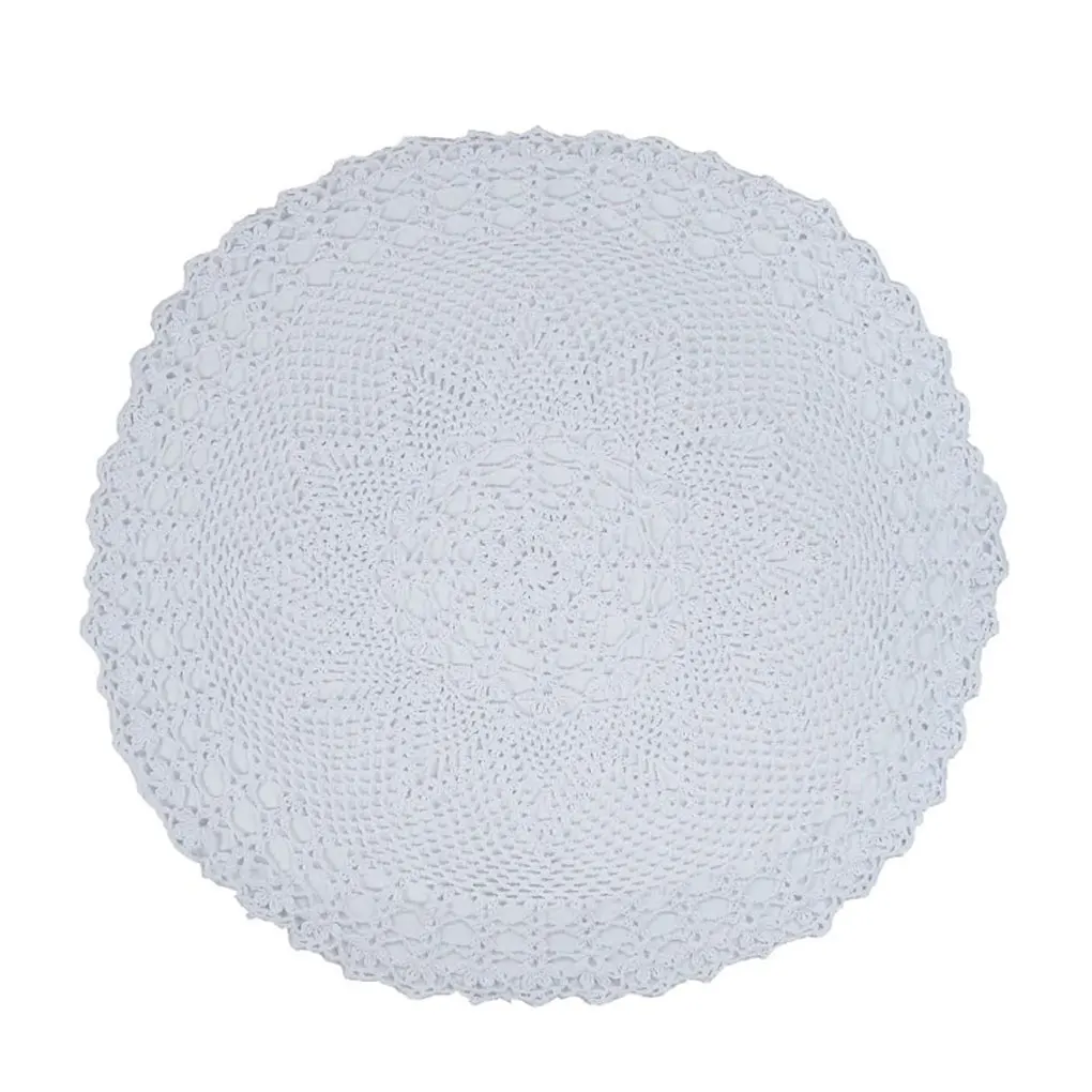 

Хлопковая скатерть, чехол для стола, диван Doily, вязаная крючком столовая, многофункциональная