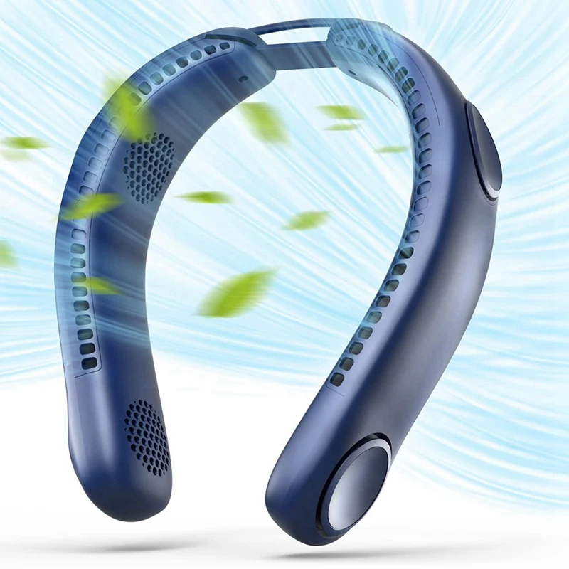 

Portable Neck Fan, Strong Wind Bladeless Fan, Hands Free Cooling Personal Fan, Rechargeable Battery Operated USB Fan