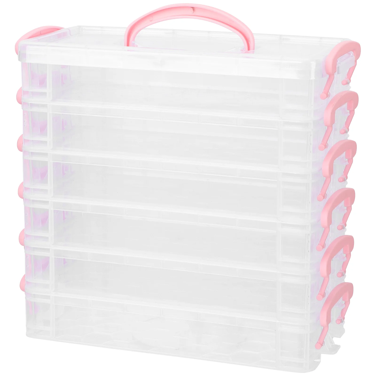 

Multi-layer Stationery Box Case Makeup Brush Holder Transparent Design Organizer