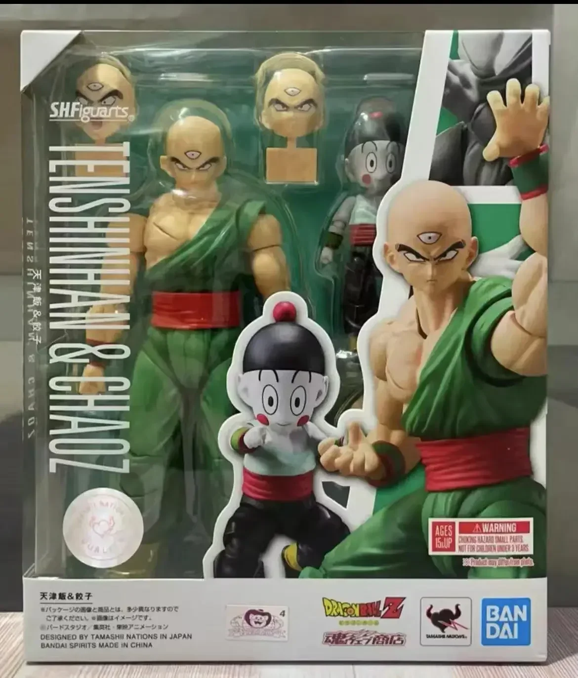 100% оригинальные Bandai Shf Sh Figuarts Dragon Ball Tenshinhan Chaoz фигурки героев из ПВХ подарок на