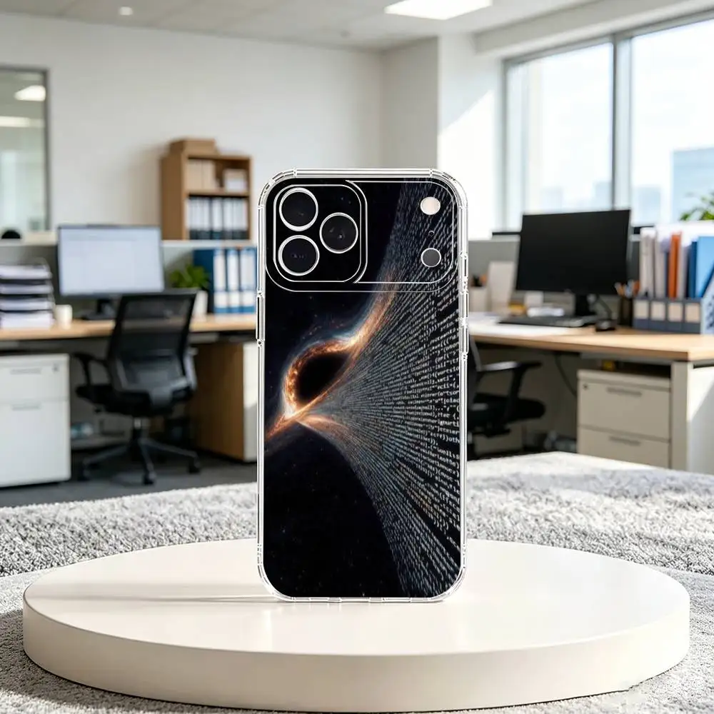 Чехол для телефона с 3D-пространственными данными и гиперпространственным дизайном для iPhone 14 16 15 17 13 12 11 Pro Max Plus, прозрачный мягкий чехол из ТПУ. (art.: 3920dcebfae78) - 3920dcebfae78