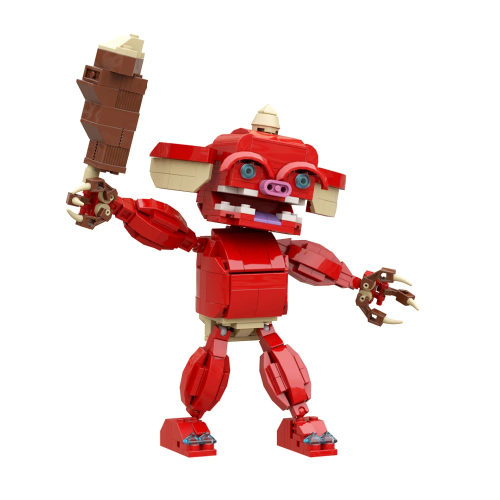 

BuildMoc красная фигурка бокоблина, набор строительных блоков, игровой персонаж, модель-головоломка, сборная игрушка для детей, подарок на день ...