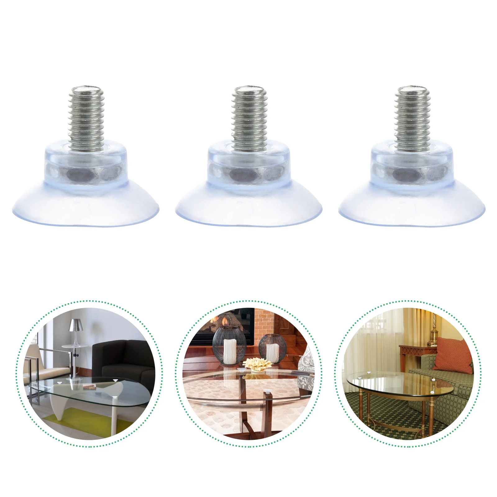 

6pcs Suction Cup Suction Cup Sucker Pads Furniture Suction Cup with Screws for Home Table ( 8x13 )