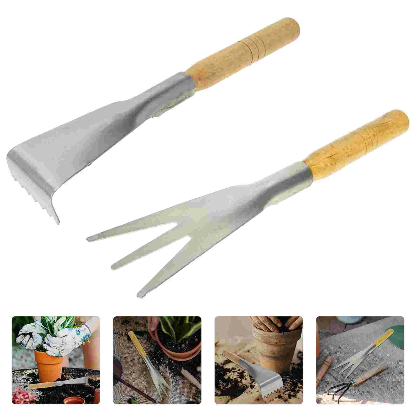 

2Pcs Vegetable Spades Flower Moving Planting Shovels Universal Gardening Tools