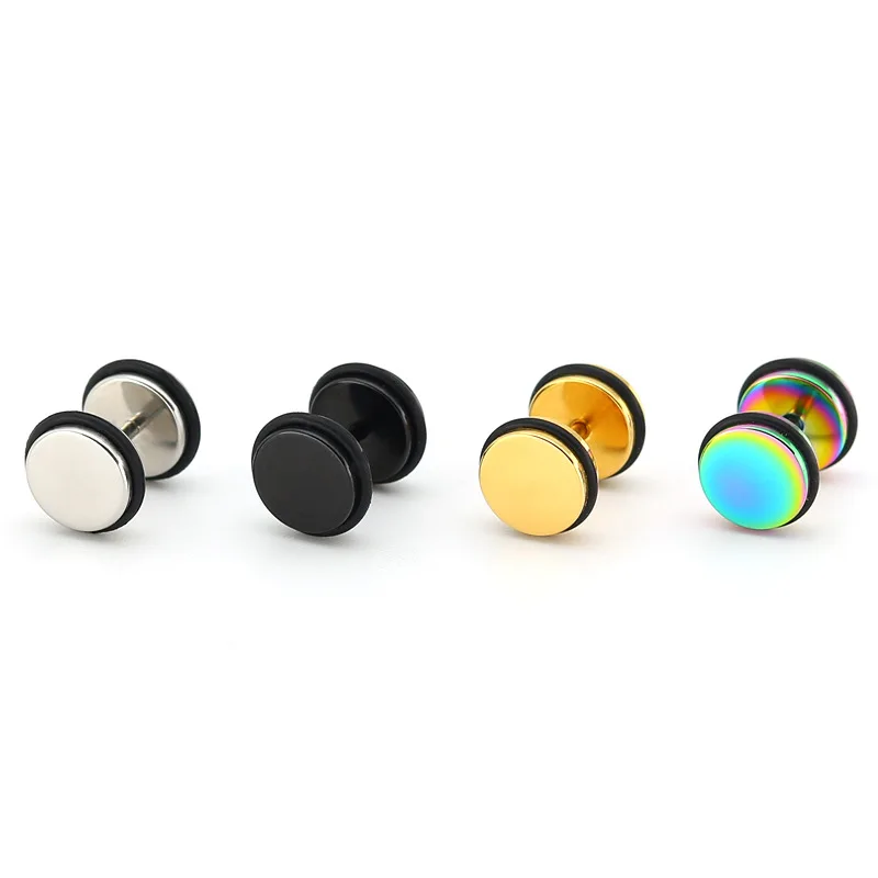 

Fashion Korean Version of Titanium Stainless Steel Stud Barbell Handsome Stud Earrings for Men and Women