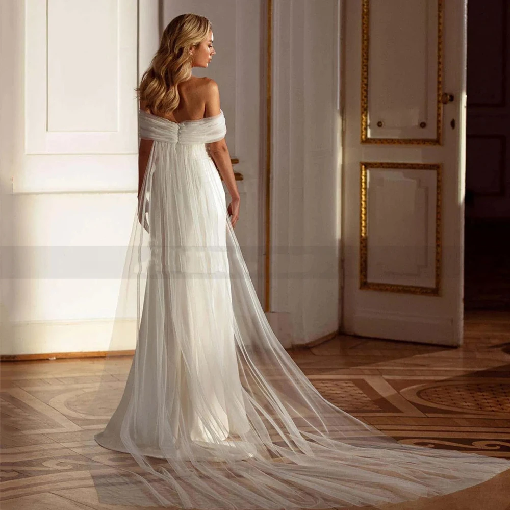 Сексуальные свадебные платья русалки 2024 атласное платье невесты с разрезом