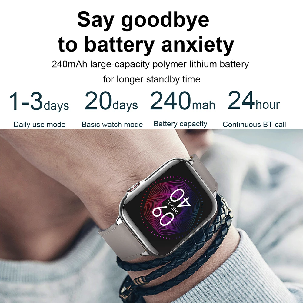 Смарт-часы KAIMORUI LW46 Bluetooth вызов 1 69 дюйма 3 атм водонепроницаемый монитор