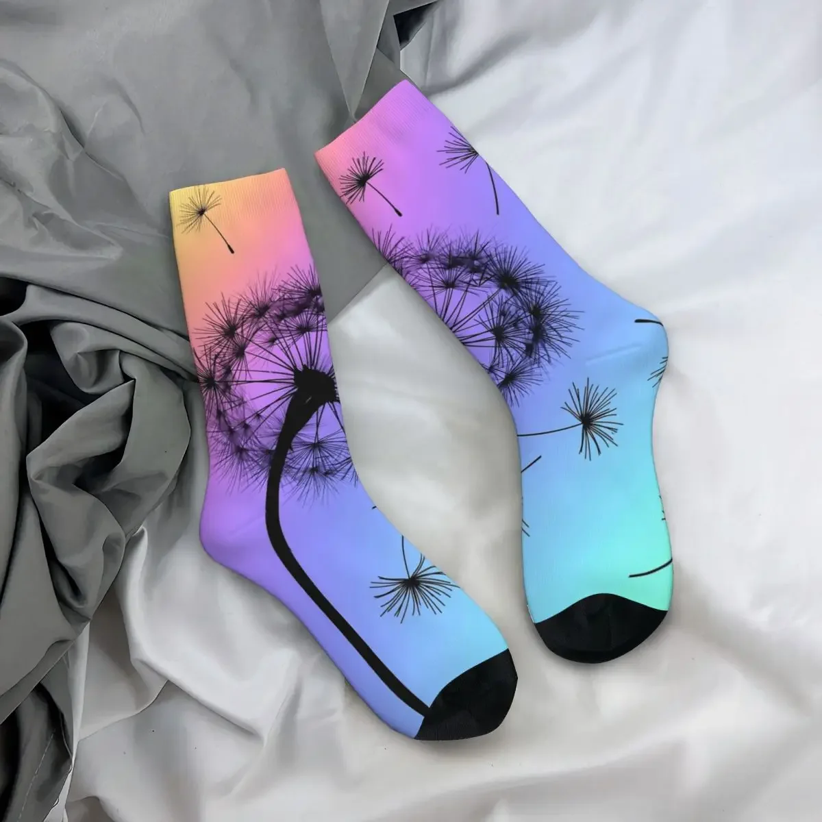 Носки Одуванчик радужные пожелания модные чулки осенние противоскользящие