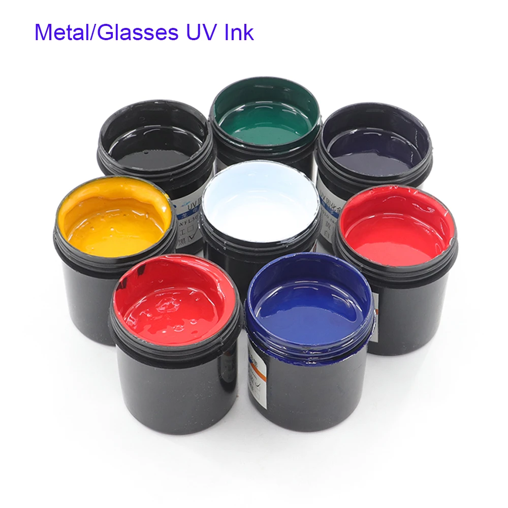 

Free Ship 100g UV Metal Glasses Ink Paste Matte Color Screen Printing LED Curing for Silk Press Equipment