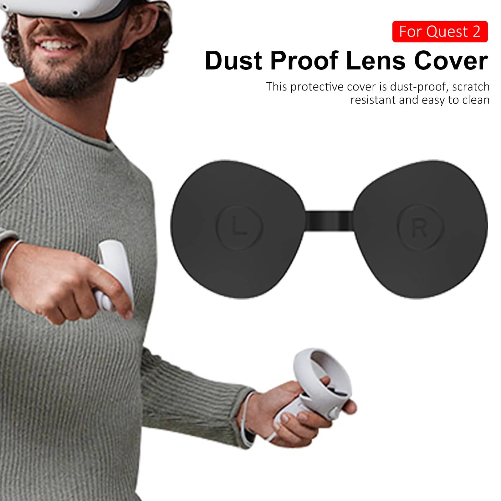 Защитная пленка для объектива очков Oculus Quest 2 Rift S GO VR силиконовая защита от пыли -