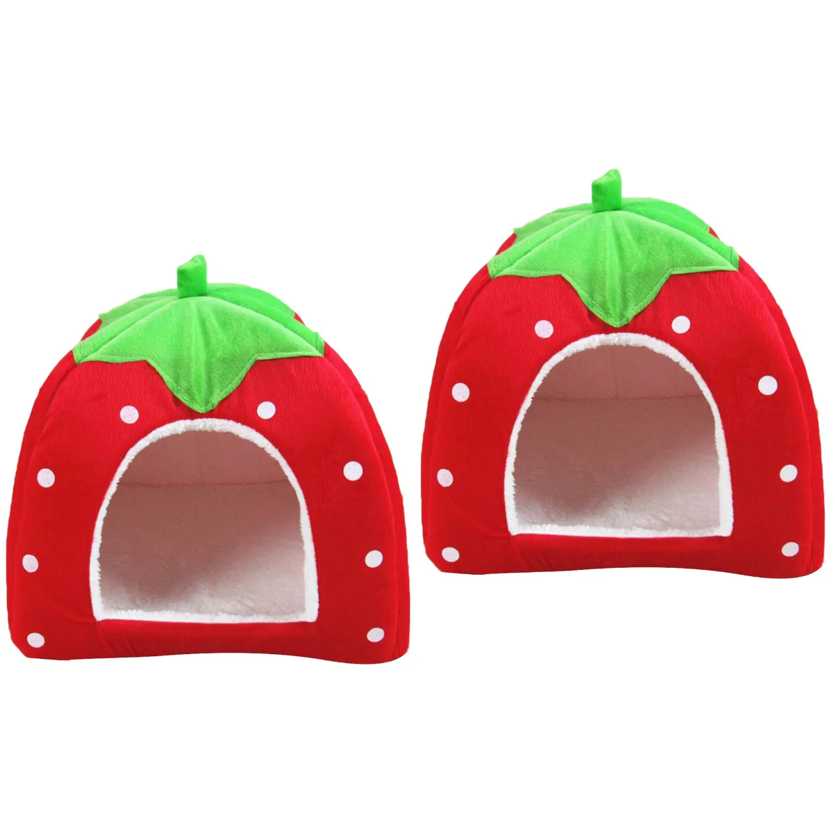 

2pcs Hamster Warm Hideout Bunny Nest Small Pets Sleeping Bed Folding Hamster Nest Rabbit Hut