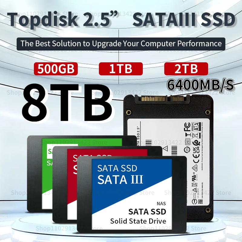 

2.5Inch SATAIII Internal Hard Drive Original High Speed SSD 4TB 2TB 1TB Solid State Hard Disk Drive HDD for Laptop Desktop PS5