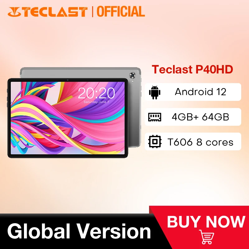 Teclast P40HD планшет на Android 12 4 Гб ОЗУ 64 ПЗУ экран 10 1 дюйма |