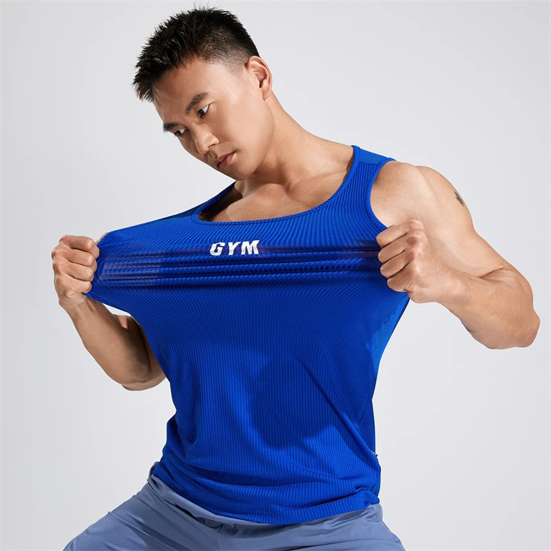Майка мужская облегающая для фитнеса обтягивающий Топ спортзала бега отдыха