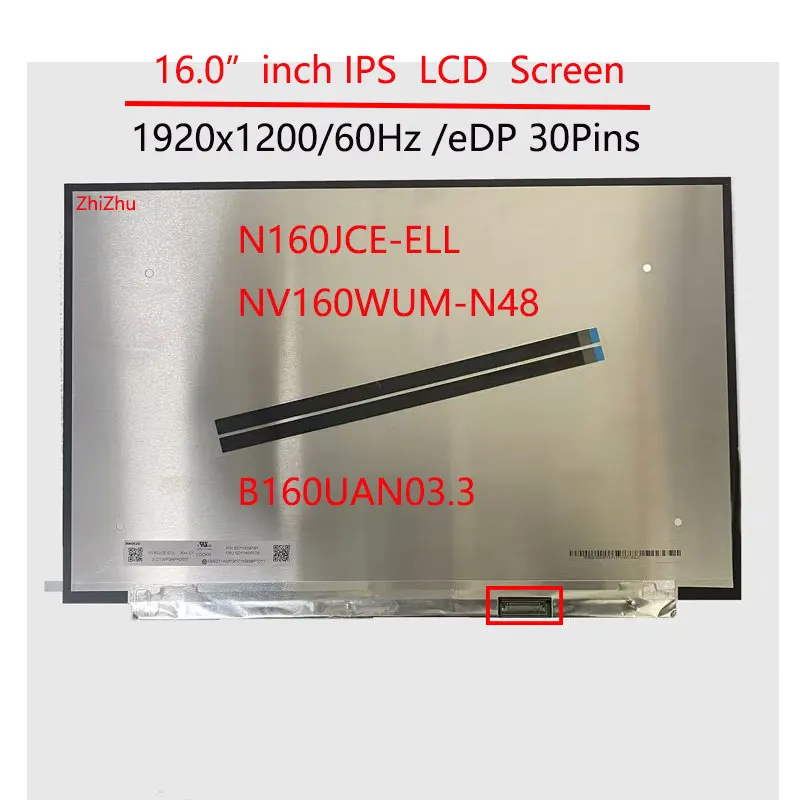 16 0-дюймовый IPS 1920x1200 ЖК-экран для ноутбука N160JCE-ELL NV160WUM-NH0 asus vivobook 16x X1603Z M1603Q 30pin