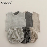 criscky baby boy girl clothes summer soft baby tops and shorts baby clothing baby tracksuit newborn baby clothing sets