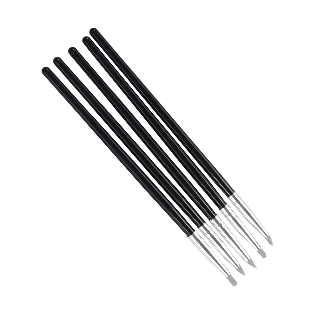 

5Pcs/Lot New Dental Resin Brush Pens Dental Shaping Silicone Tooth Tool For Adhesive Composite Cement Porcelain Teeth Tools