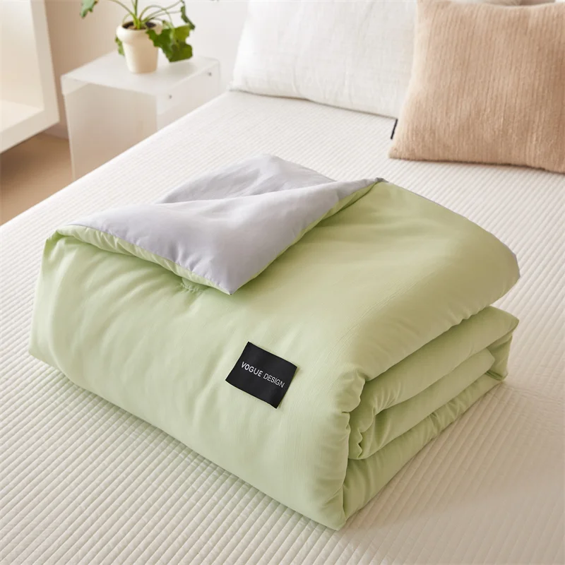 Новинка 2024 цветное контрастное модное летнее одеяло AB из мытого хлопка и конопли