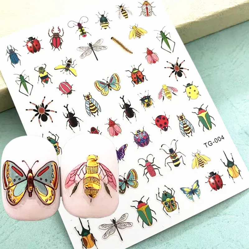 Новейшая самоклеящаяся наклейка TG004 в виде насекомых ShinnBee 3D дизайн задняя